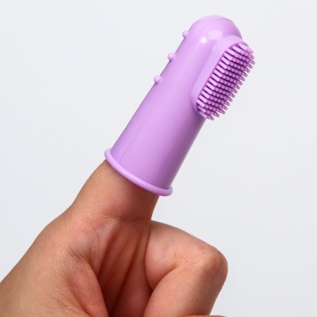 Children's toothbrush, rejector - massager, silicone, on a finger from 3 months.-1