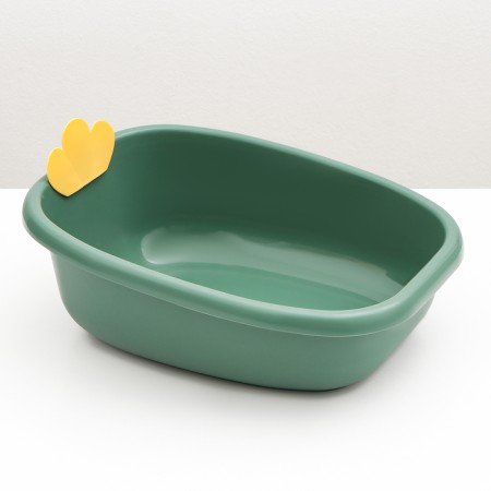 Toilet without an side 41 x 33.5 x 15.5 cm, green-1