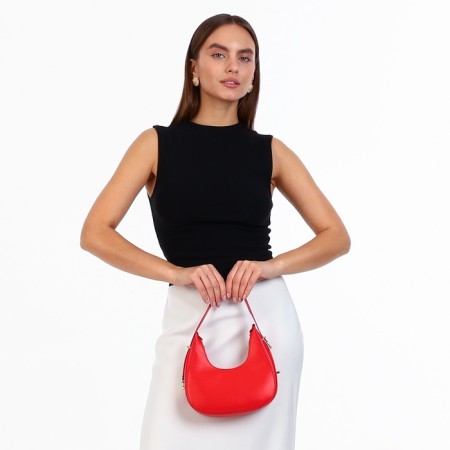Women's bag with lightning, red color-1
