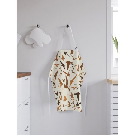 Apron kitchen with a photo print "Migrating Birds", adjustable, size OS-1