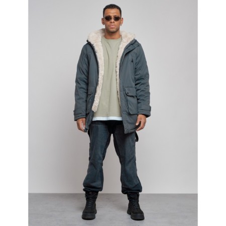 Winter male park, size 56, dark gray color