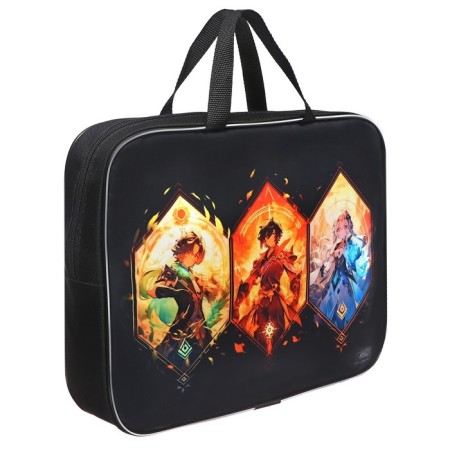 Folder with handles textile A4, 350 x 270 x 70 mm, calligrata "anime game"-1