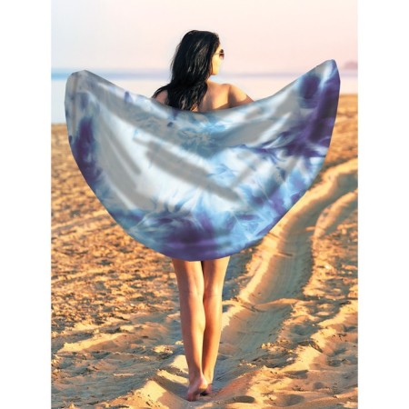 Pareo and beach rug "Magic Ice", d = 150 cm