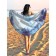 Pareo and beach rug "Magic Ice", d = 150 cm