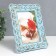 Photo frame plastic 10x15 cm "Knitted" blue with gold 20.5x15.5 cm