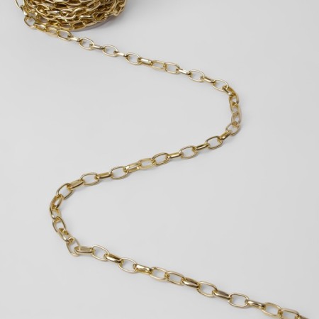 A chain for a bag, metal, oval link, 11 × 6 mm, 10 ± 0.5 m, gold color-2