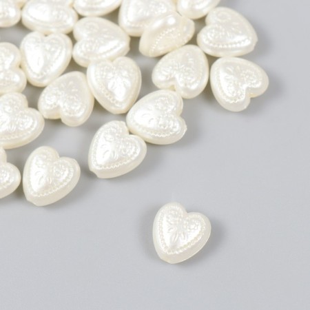 Beads for creativity plastic "Pearls with patterns" set of 30 pcs 0.5x1.1x1.2 cm