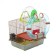 A two -tier cage with a labyrinth and a wheel, 39 x 29 x 33 cm, a mix of flowers