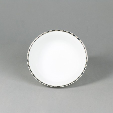 Round Opal salad, decor "Platinum plates", 23 cm-1