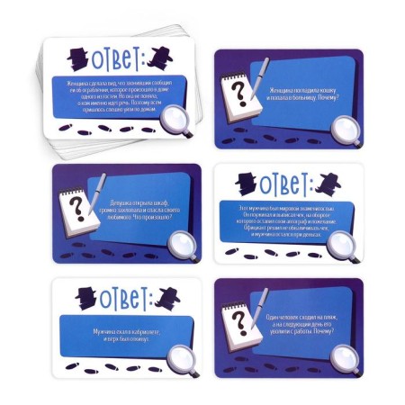 Card game “Tell me yes or no. Confused stories ", 35 cards-3