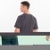 T-shirt male, color dark gray melange, bat, size 56