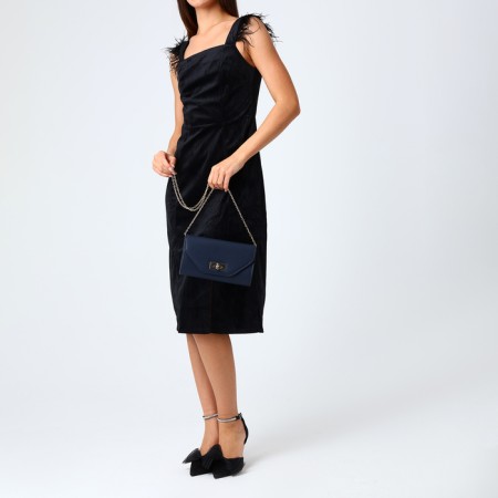 Female bag on a valve, blue color-7