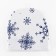 Growd on the kettle "Blue Snowflakes" 28x28cm, 100% hl., 164g/m2