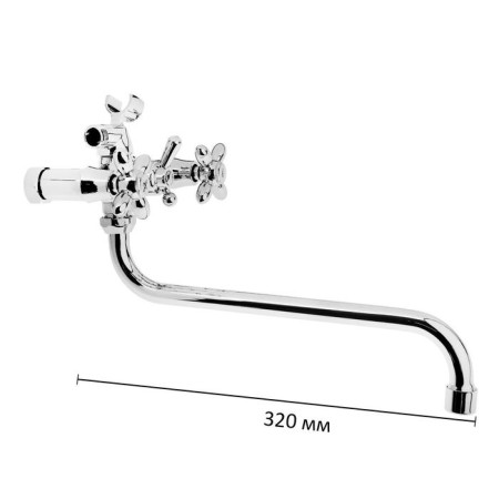 Accoona A7378 bathtub, two -wound, brass, chrome-1