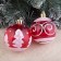 Set of balls plastic D-5.5 cm, 6 pcs "Snow illusion" red-white