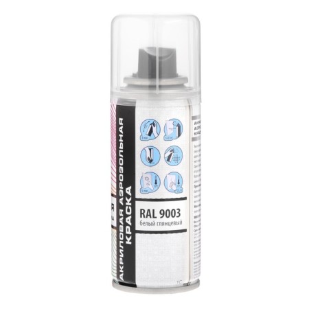 Veslee aerosol paint acrylic, white glossy, RAL 9003, 100 ml-2