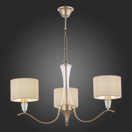 Suspended EVOLUCE lamp. Sle1126-203-03. Cassia. 3x40 watts, E14, 68x68x39 cm, Shampan-4