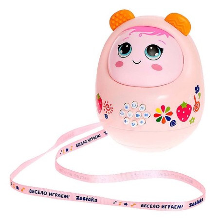 Musical Nevalyashka "My Baby", Sound, Light, Pink Color-1