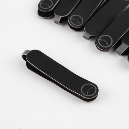 Poller for lightning, on Velcro, with a reflective element, 5 × 0.4 cm, 10 pcs, black/gray color-1