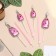Set of candles for the cake, 7 pcs "Pink champagne", pink