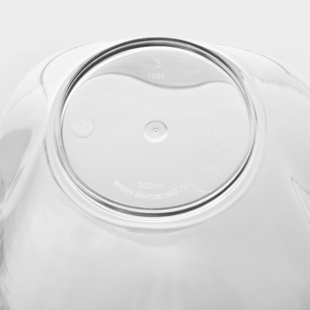 Plastic disposable form for buffet “Flower”, 350 ml, transparent color-4