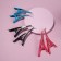 Hair clips, set - 2 pcs, 13.7 cm, color mix