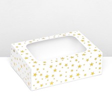The box is folding, with a window, 