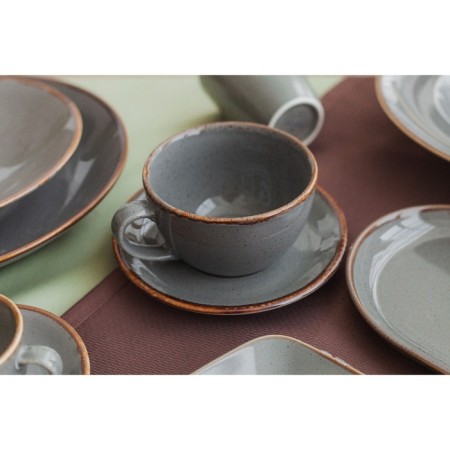 A saucer for a teaspoon Dark Grey, D = 16 cm, dark gray color-4