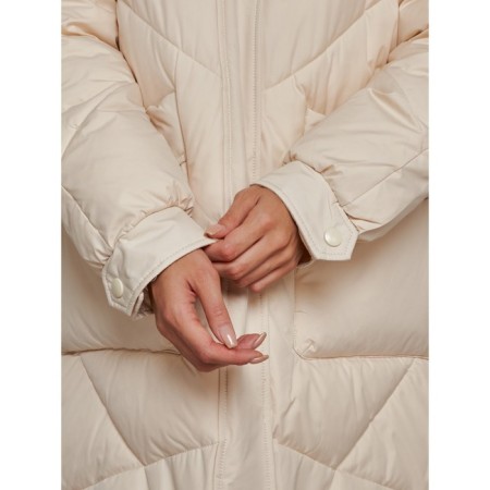 Coat insulated winter female, size 44, beige color-13