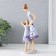 Polystone souvenir "Mom with a daughter in lilac dresses with flowers" 9x8.5x23.5 cm