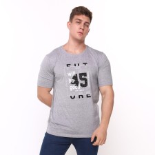T -shirt male, gray color, size 48
