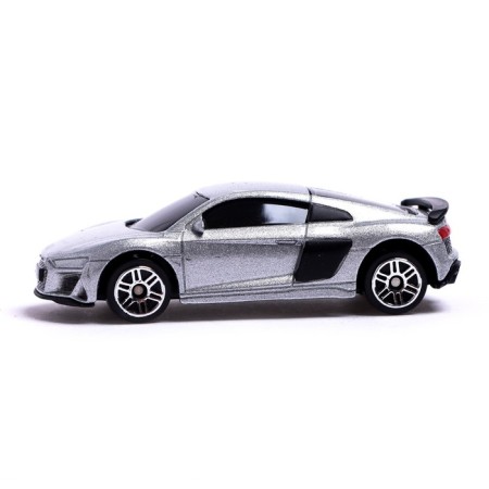 Metal machine Audi R8 Coupe, 1:64, silver color-1