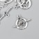 Decor Metal for the creativity of locks "Spiral" silver 2624M025 2.2x1.7 cm