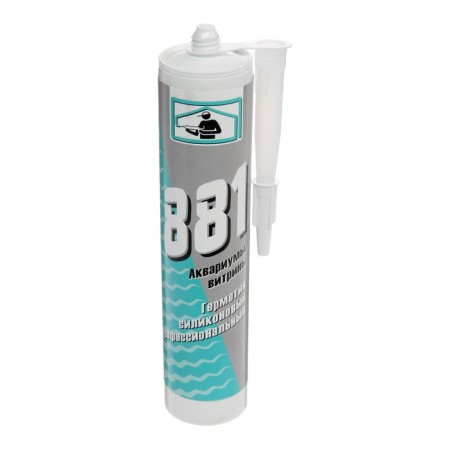 Sealant Mastersil 881, silicone, for aquariums, black, 310 ml