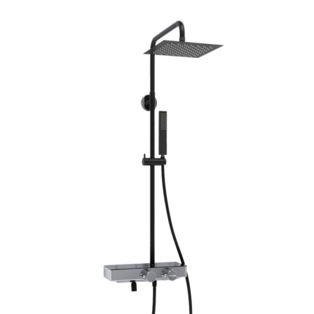 The shower system wasserkraft a114.255.218.cb Thermo, tropical shower, thermostat, black/chrome 101151