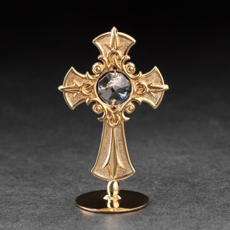 Souvenir "Cross", on a stand, with crystals, 5x3.2x8 cm
