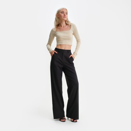 Women's straight pants MIST R.46, black-7