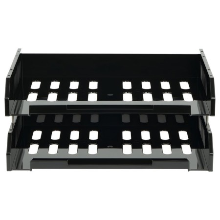 A set of paper trays is horizontal sity, set 2 pieces, on metal rods, black-1