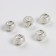 Busina "Sugar quartz", white color in silver