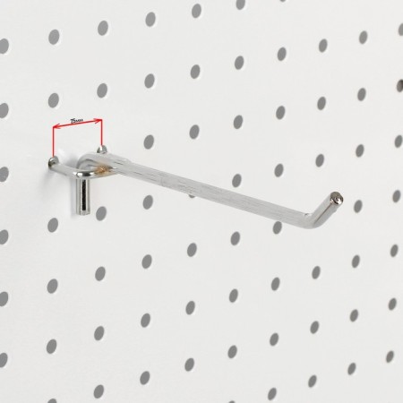 A single hook for a metal perforated panel, step 25 mm, d = 6 mm, l = 150 mm, chromium color-1