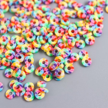 Beads for PVC Creativity "Rings Multi -colored chips" set ≈ 330 pcs 0.1x0.4x0.4 cm-1