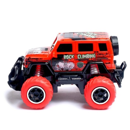 Radio -controlled jeep "graffiti", works on batteries, the color of red-1