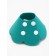 Veterinary collar made of felt "chamomile", size m, bright turquoise