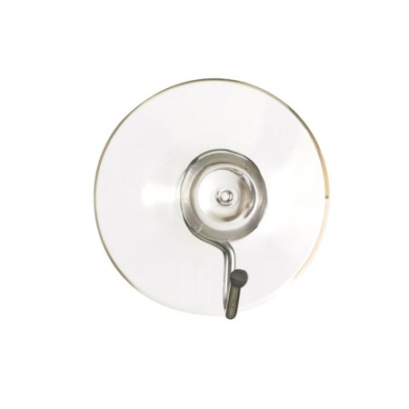 Hooks on Sasosk Axentia, 4 pcs, chrome steel, transparent suction cup Ø 4.5 cm