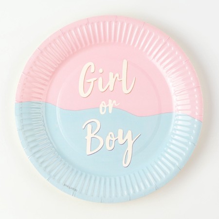 Disposable paper plate Girl or Boy, 18 cm-3
