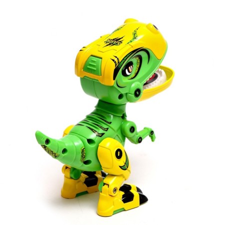Dinosaurus “Dinobot” IQ Bot, interactive: reacts to touch, sound, light, metal, batteries, green-2