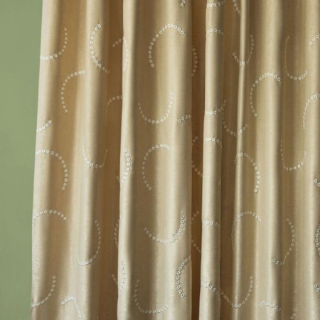 Set of curtains "Jim", size 2x145x270 cm, beige color-1