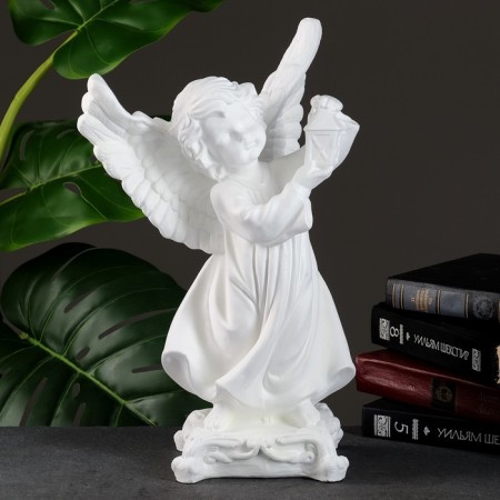 Luminous figure "Angel with a lantern" 23x14x38cm-1