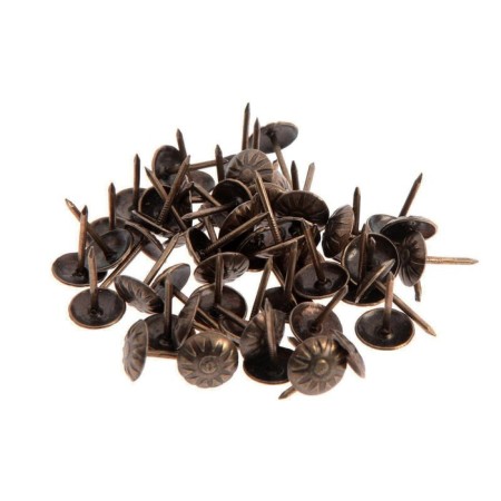 Tundra nails, decorative, textured, 11x16 mm, bronze, 100 pcs-3