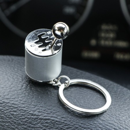 Cartage keychain, gearbox lever, metal, chrome-2